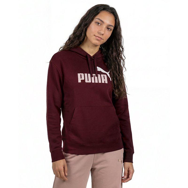 Puma Women's Ess 2 Color Logo Graphic Hoodie - Ruby Noir
