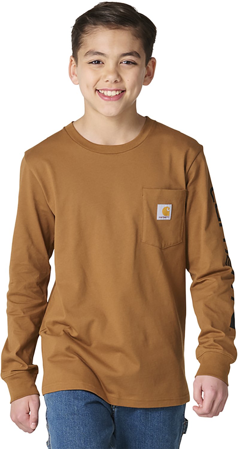 Carhartt Boys' Pocket Logo Long Sleeve T-shirt