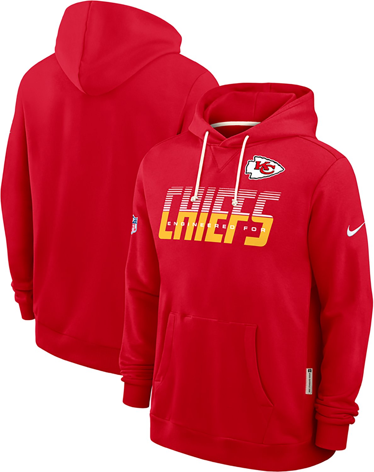 Nike Men's Kansas City Chiefs Sideline Dri-FIT Hoodie - view number 3