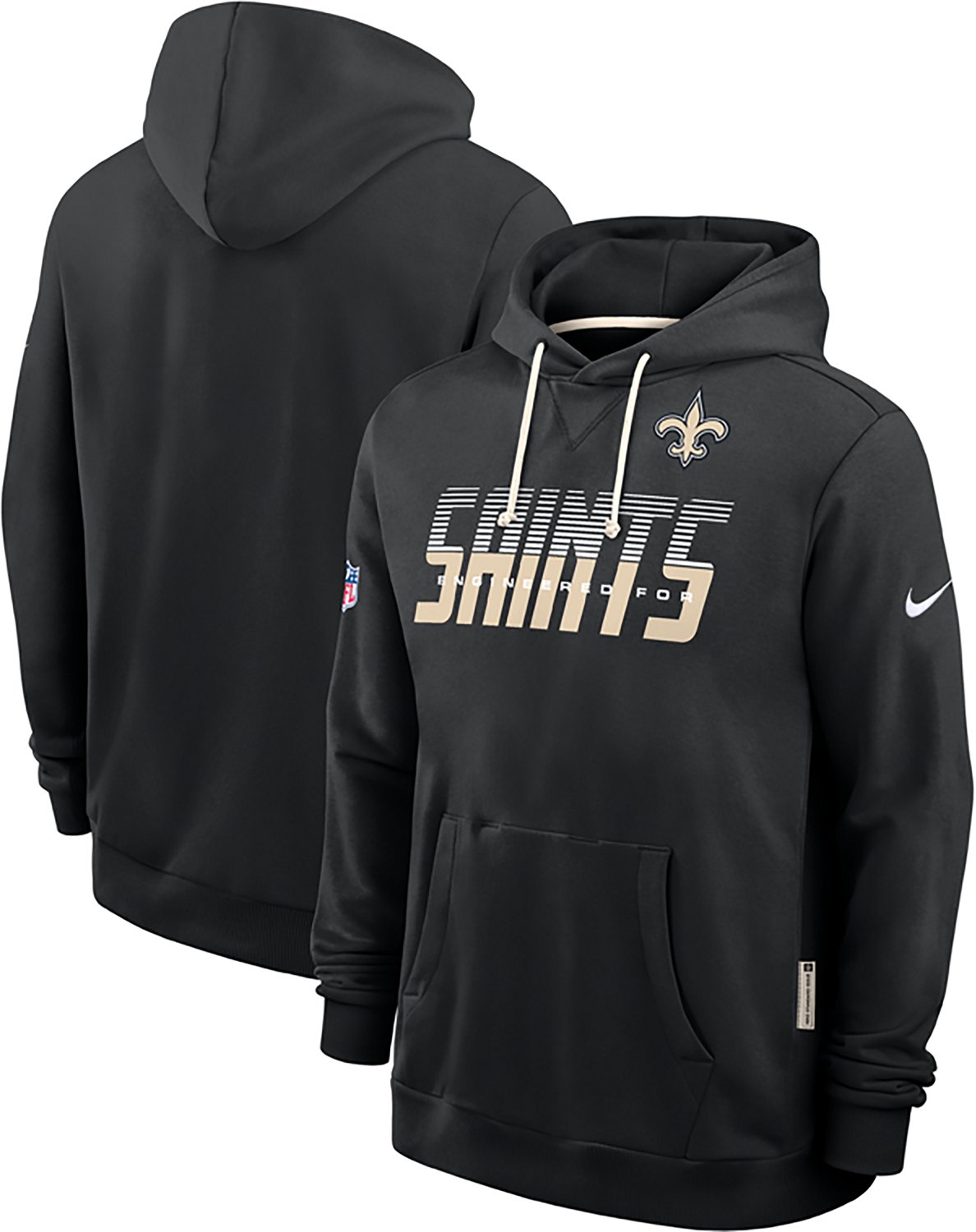 Nike Men's New Orleans Saints Sideline Dri-FIT Hoodie - view number 3