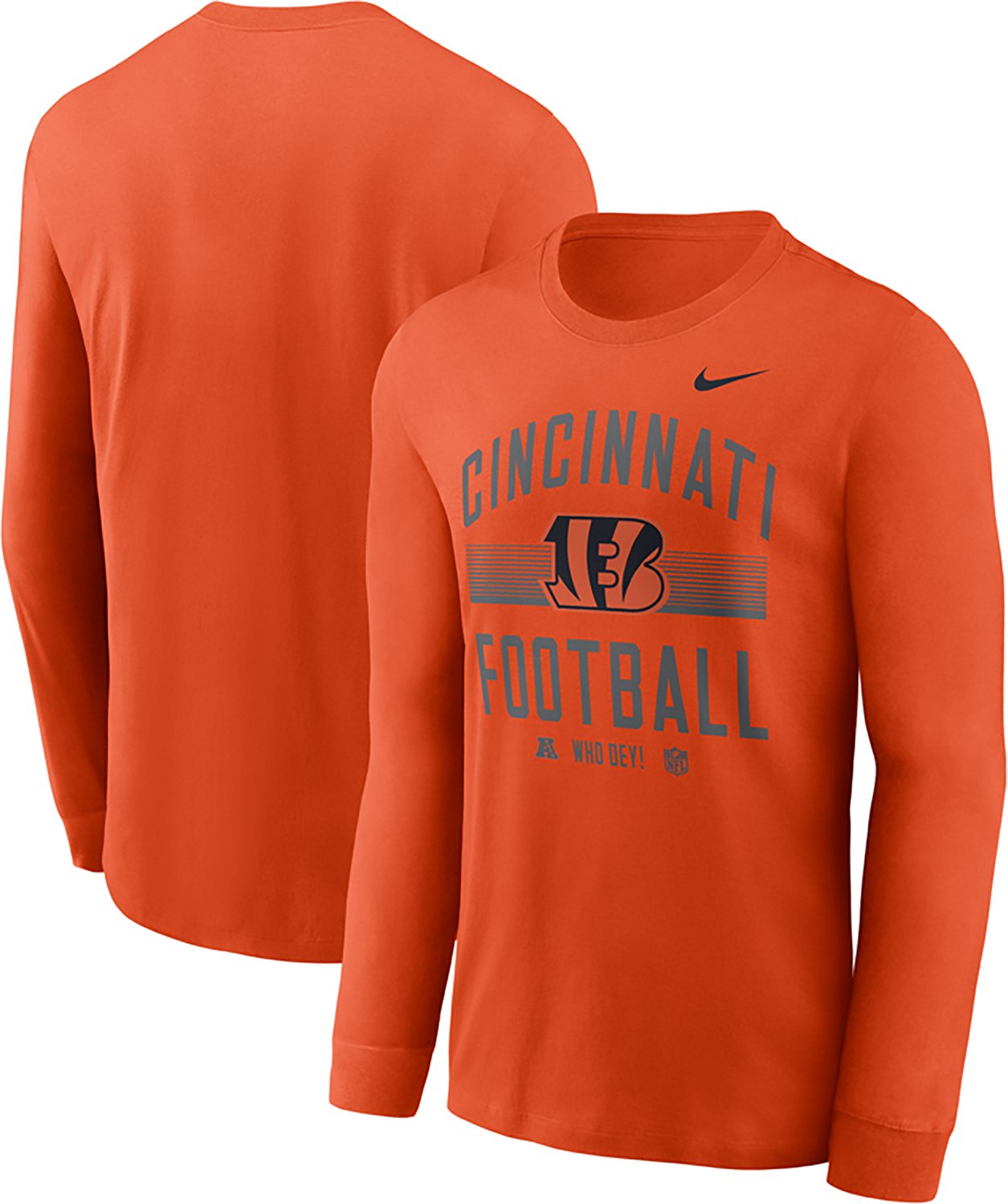 Nike Men's Cincinnati Bengals Essential Always Prepared Long Sleeve Graphic T-shirt - view number 3