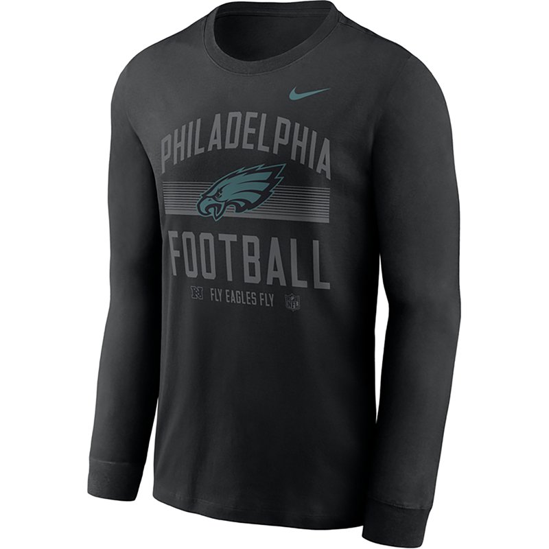 Men's Nike Black Philadelphia Eagles Always Prepared Essential Cotton Long Sleeve T-Shirt