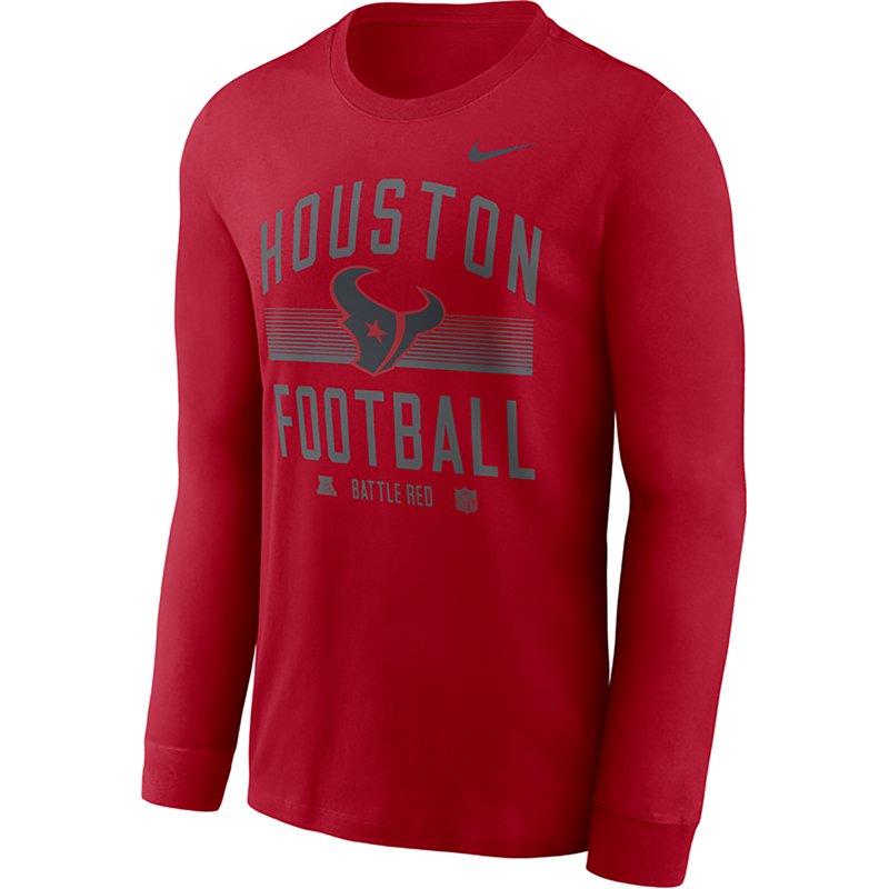 Nike Men's Houston Texans Essential Always Prepared Long Sleeve Graphic T-shirt