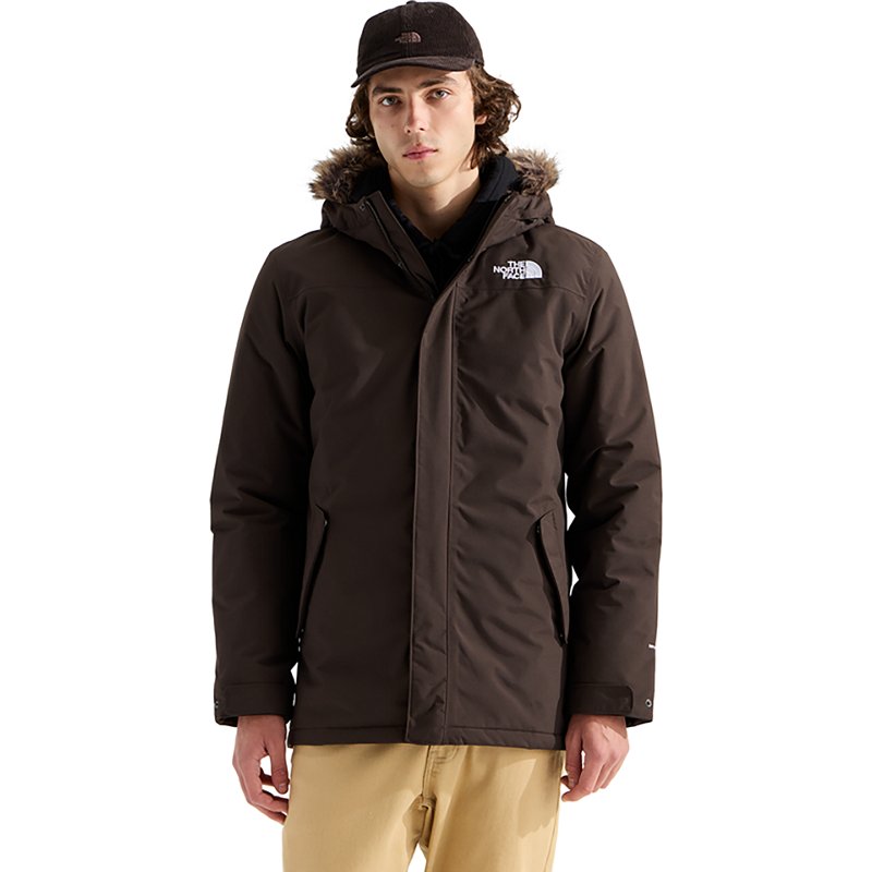 The North Face Men's Zaneck Waterproof Hooded Faux-Fur-Trim Jacket - Dark Chestnut