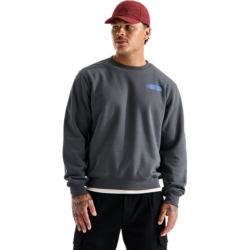 The North Face Men’s Retro Trail Relaxed Crew—graphic Shirt (Size: Medium): Anthracite Grey