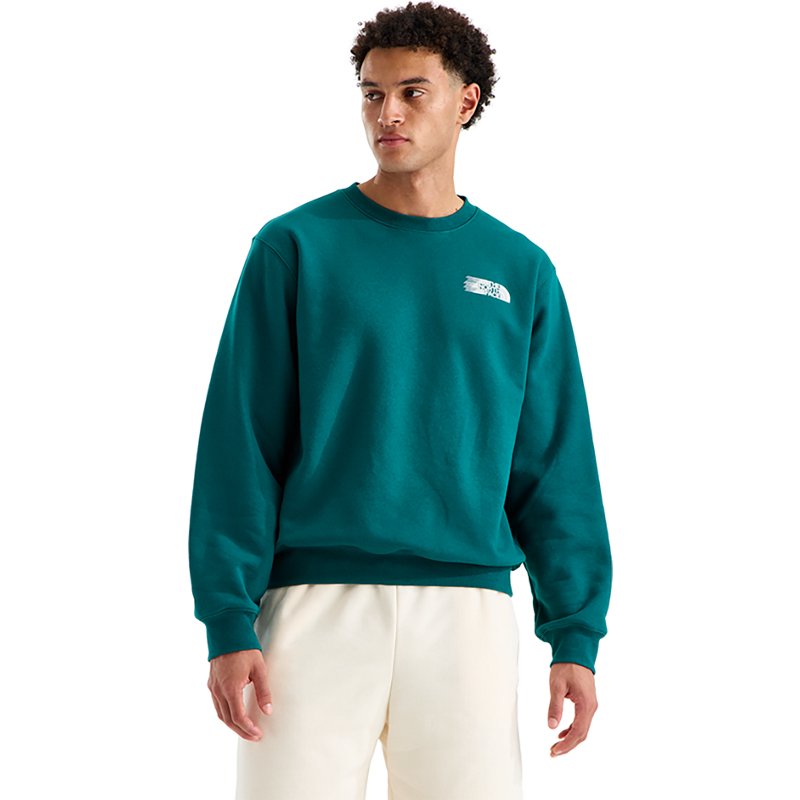 The North Face Men’s Retro Trail Relaxed Crew—graphic Shirt (Size: Medium): Pacific Teal