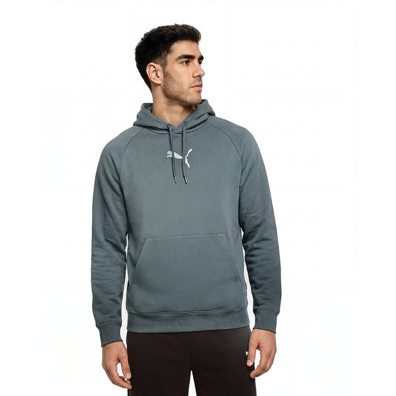 Puma Men's Fleece Regular Fit Hoodie - Evening Blue
