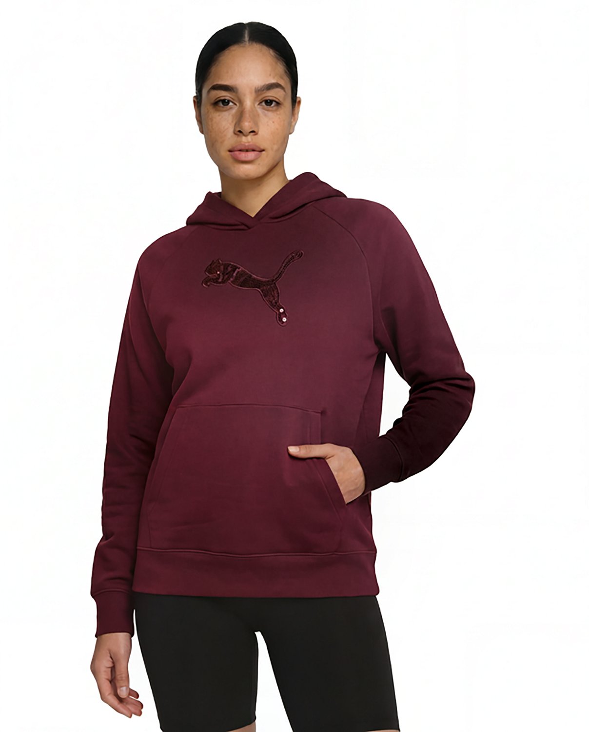 PUMA Women's Essentials Sequins Fleece Hoodie