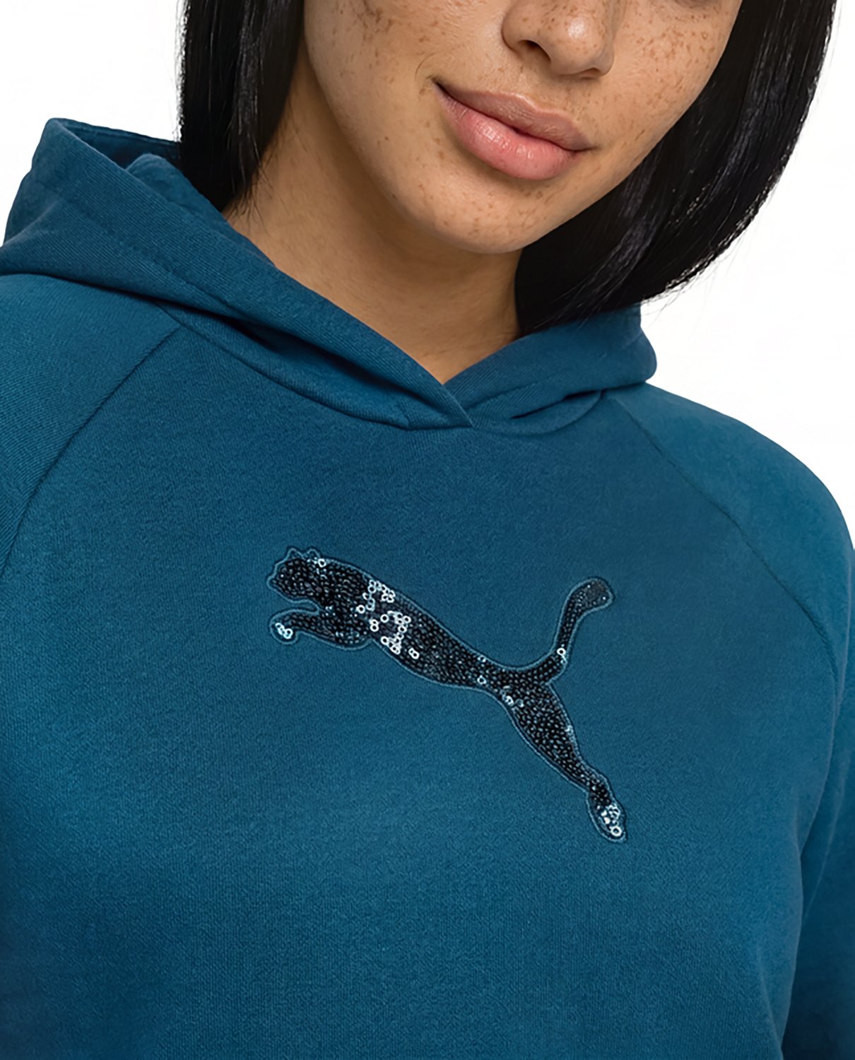 PUMA Women's Essentials Sequins Fleece Hoodie - view number 4