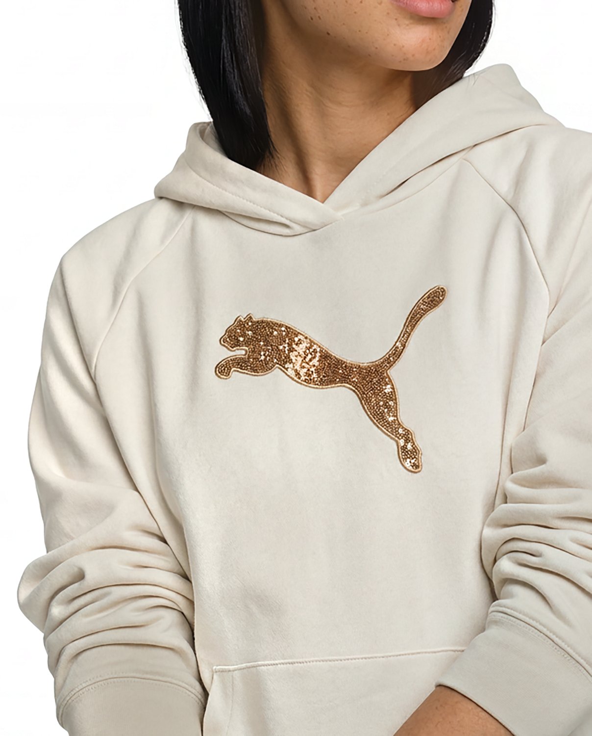 PUMA Women's Essentials Sequins Fleece Hoodie - view number 4
