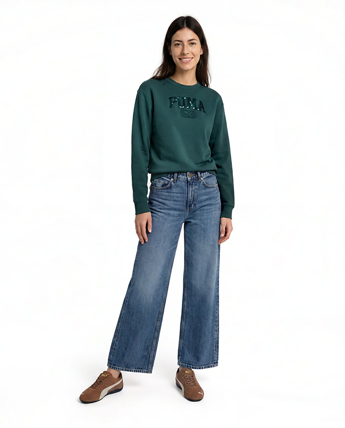 PUMA Women's Essentials Sequins Standard Fleece Crew - view number 3