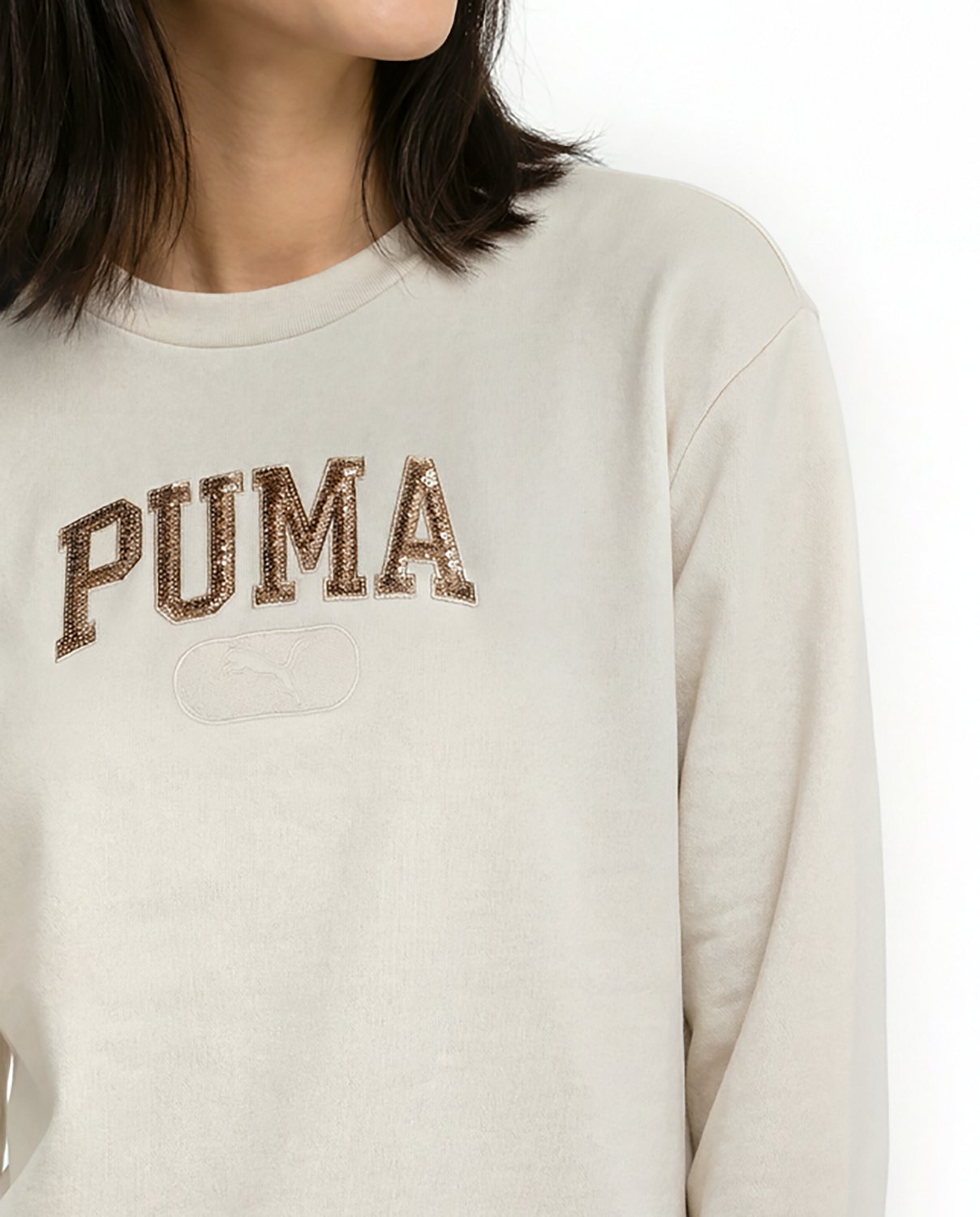 PUMA Women's Essentials Sequins Standard Fleece Crew - view number 4