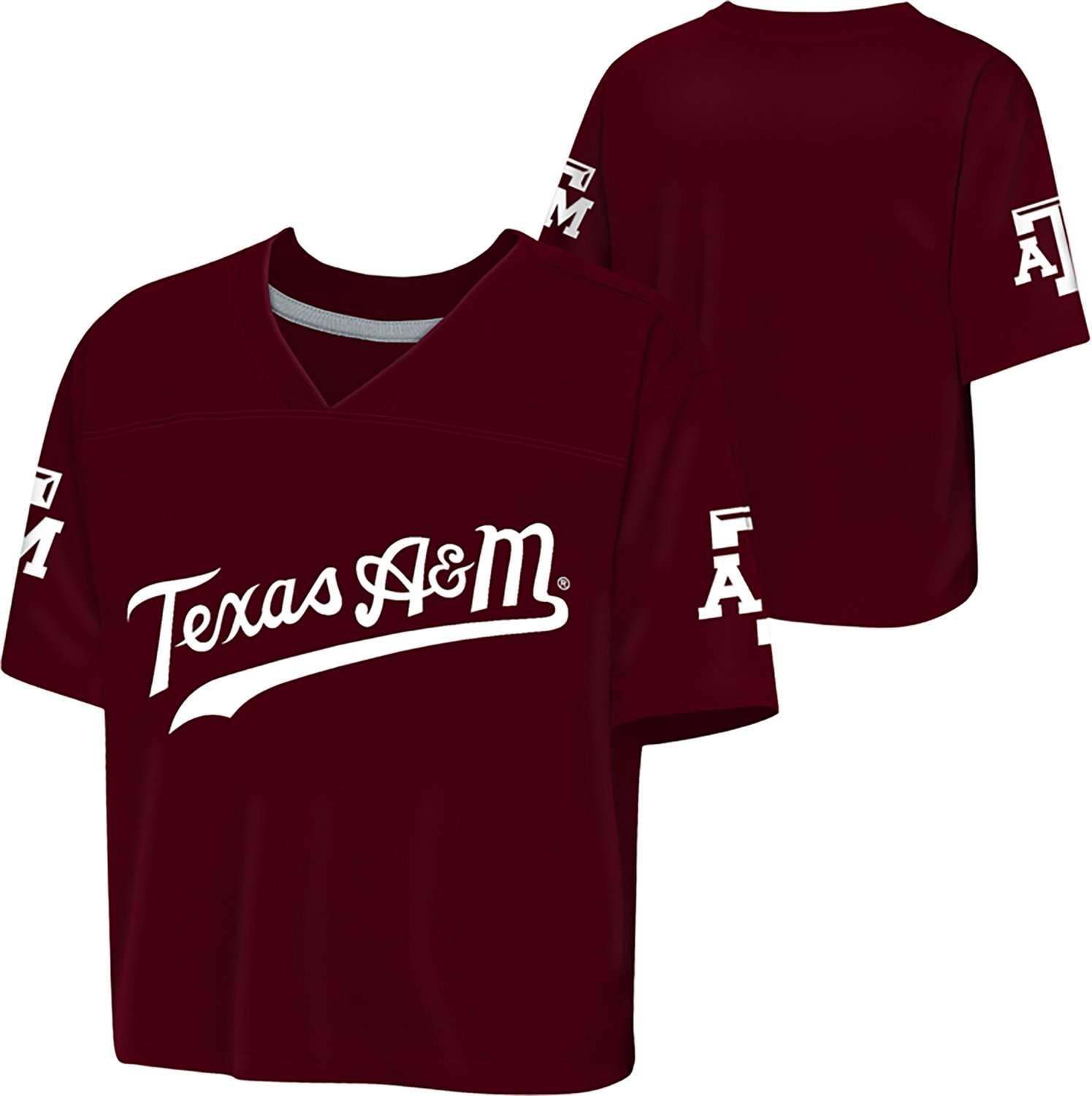 Outerstuff Girls' Texas A&M University Cropped Football Top - view number 3