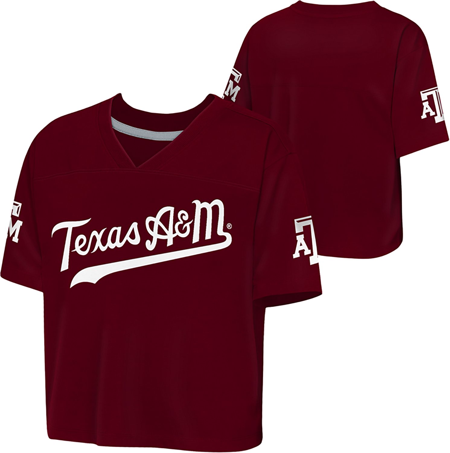 Outerstuff Girls' Texas A&M University Cropped Football Top - view number 3