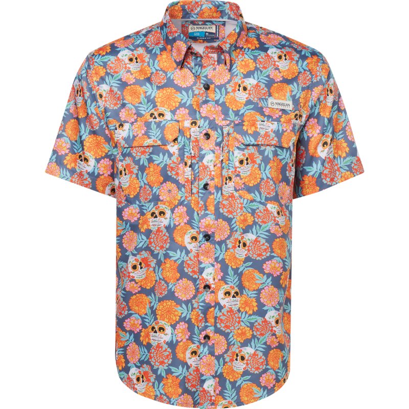 Magellan Outdoors Men's Dia De Los Muertos Short Sleeve Shirt