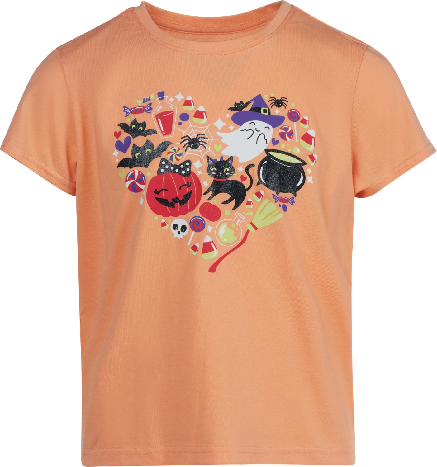 BCG Girls' Lifestyle Spooky Heart Cotton T-shirt
