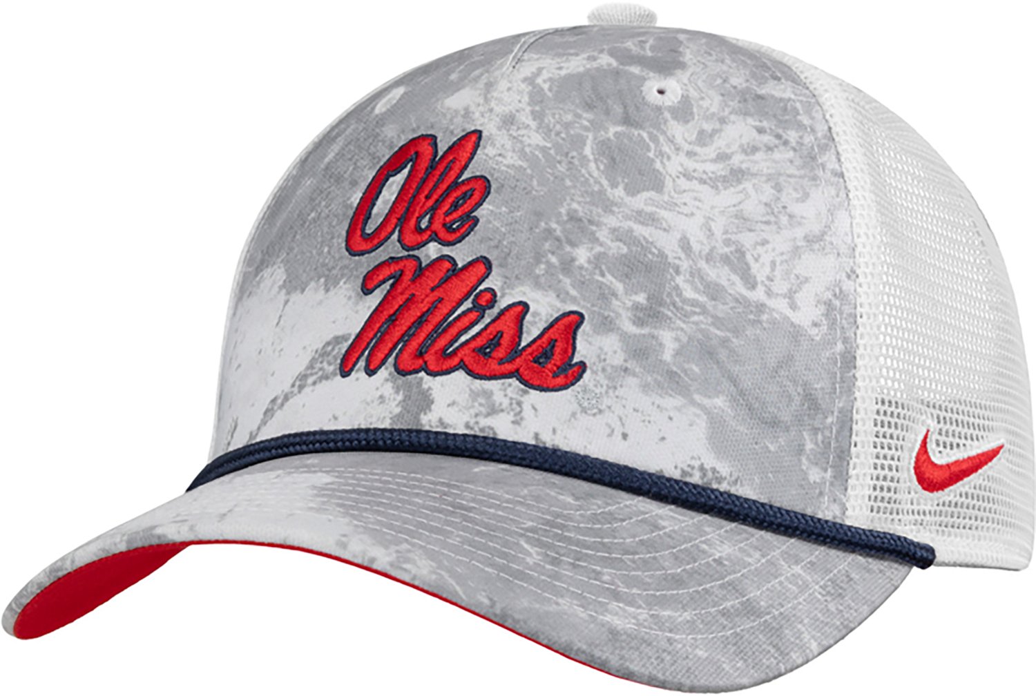 Nike Adults' Ole Miss School Script Real Tree XM Rise Trucker Cap