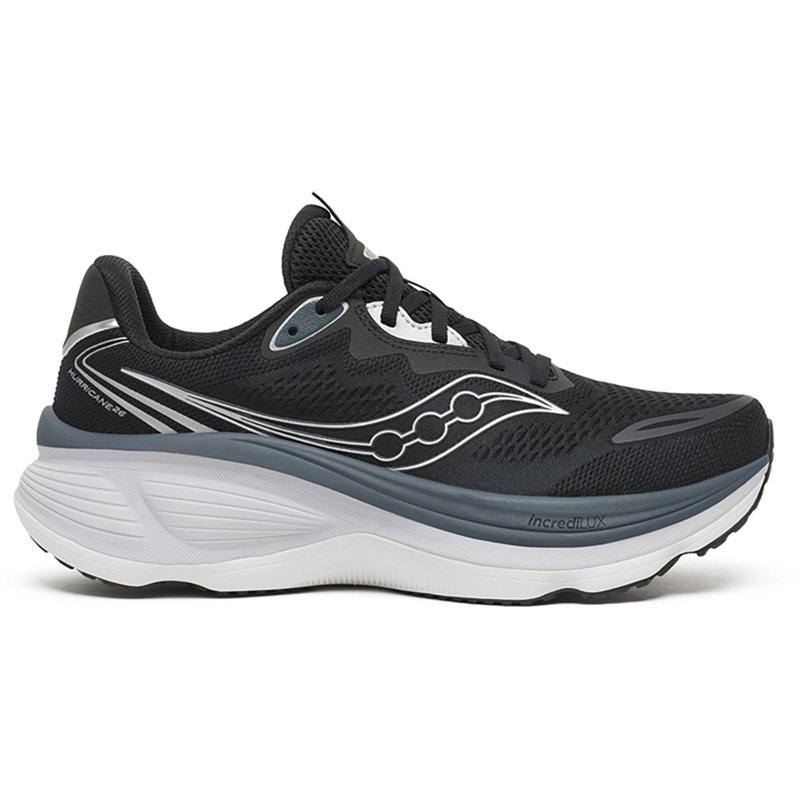 SAUCONY Men's Hurricane 26, Color: Black/Silver, Size: 9 (S101098-1008-090)