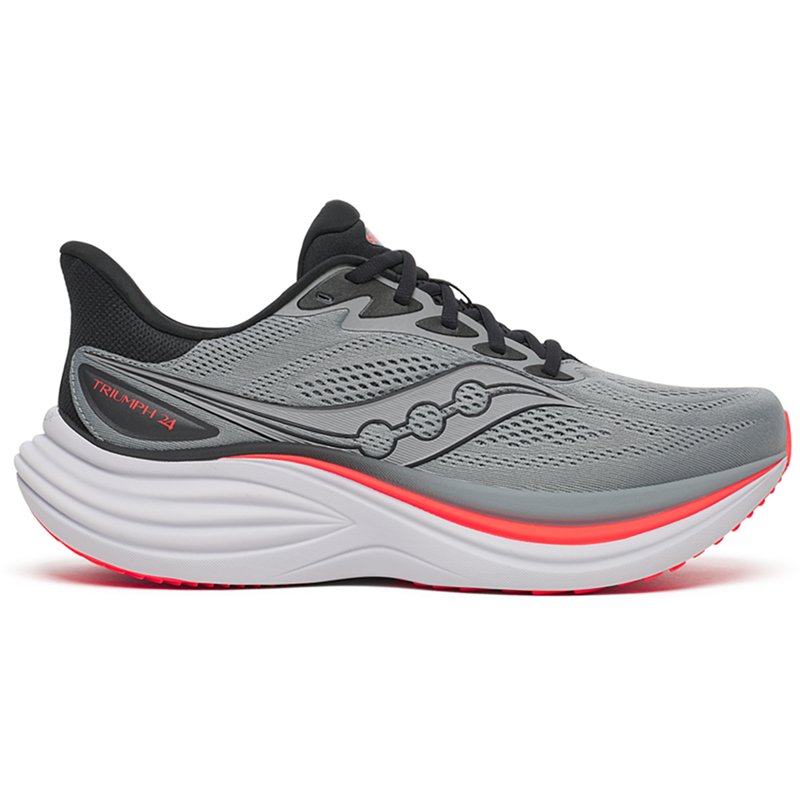 SAUCONY Triumph 24, Color: Cinder/Black, Size: 8 (S100997-1027-080)