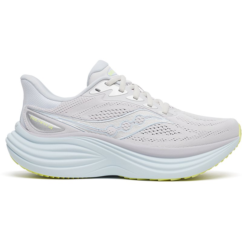 Saucony Women's Triumph 24 Running Shoes (Wide Width) in Fog/Ice Melt Size: 6.0