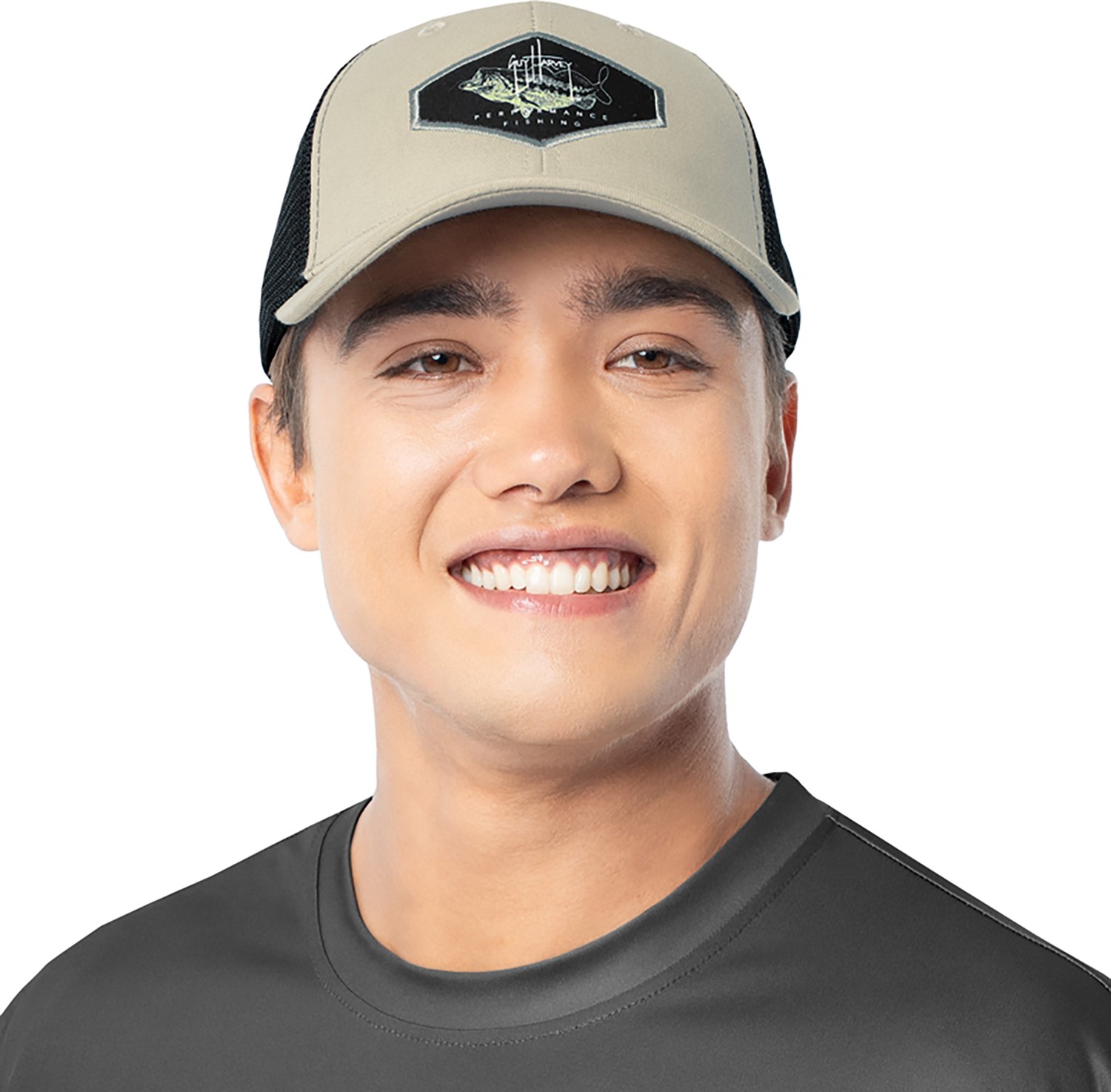 Guy Harvey Adults’ Bass Patch Trucker Hat