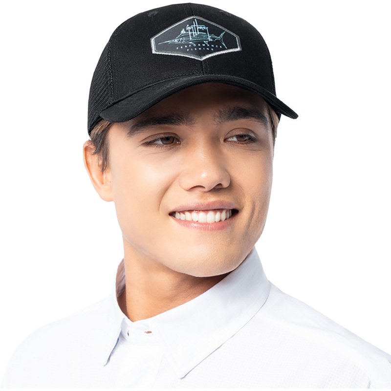 Guy Harvey Scribble Art Baseball Cap, in Black | by West Marine