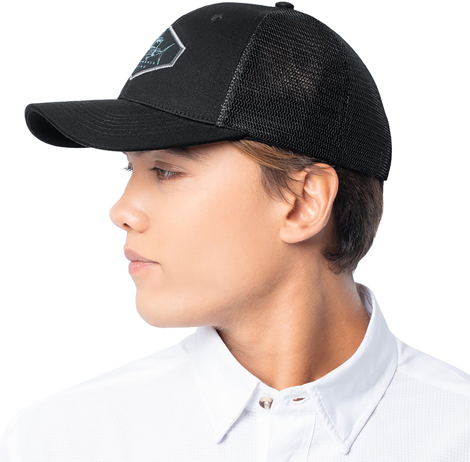 Guy Harvey Adults’ Marlin Patch Trucker Hat - view number 3