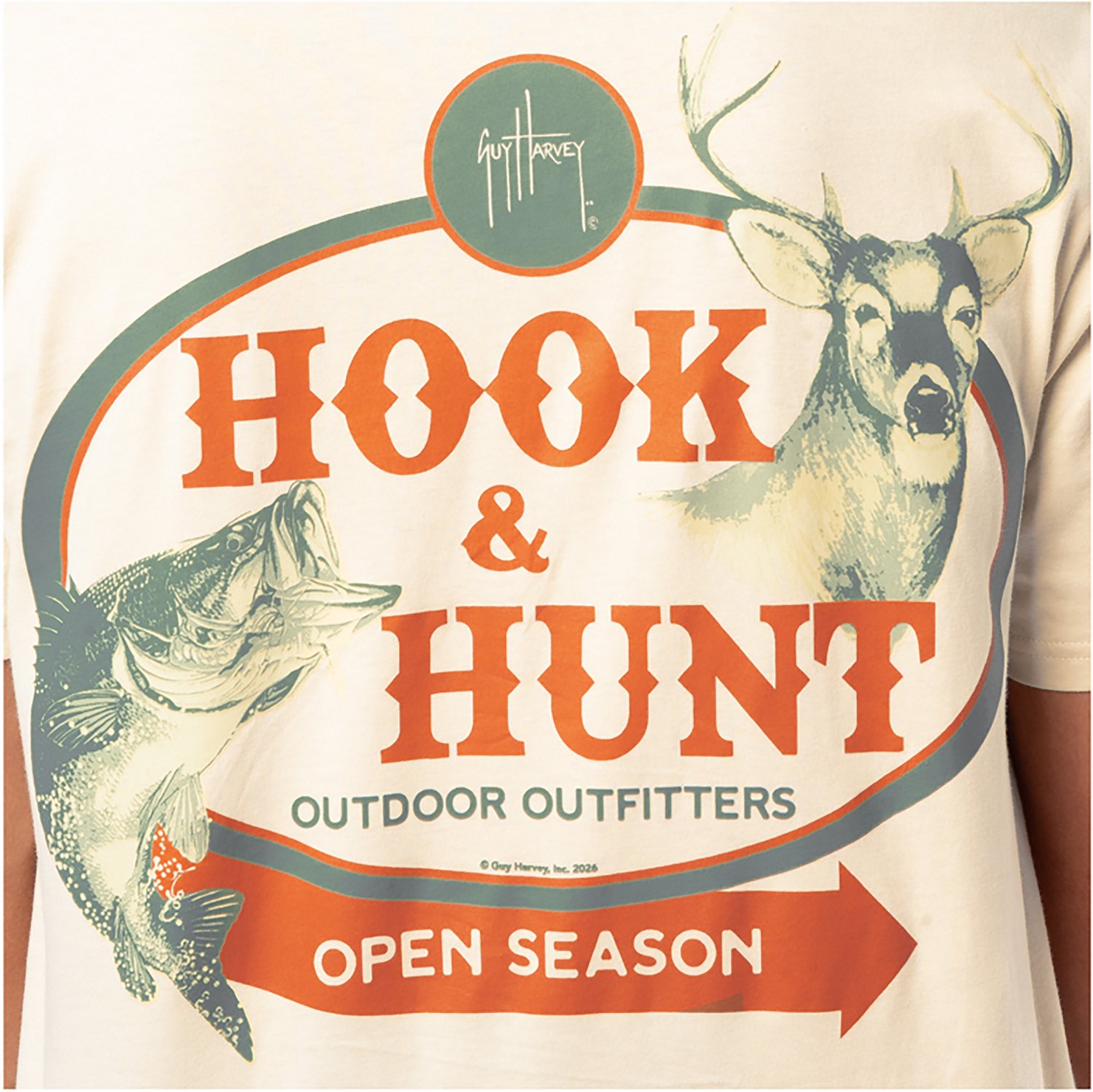 Guy Harvey Men’s Harborlite Hook & Hunt GFX T-shirt - view number 5