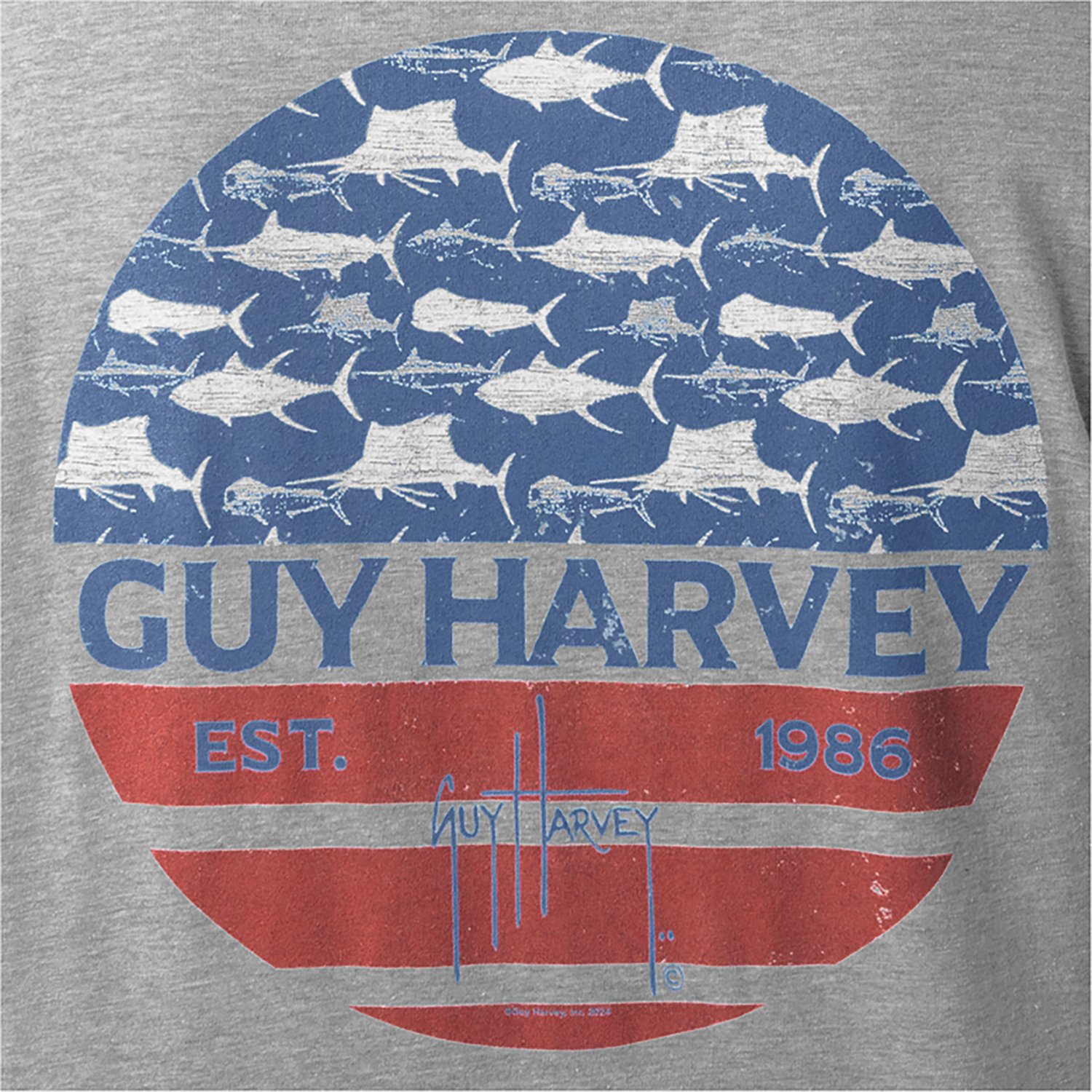 Guy Harvey Men’s Harborlite Patriot GFX T-shirt - view number 6