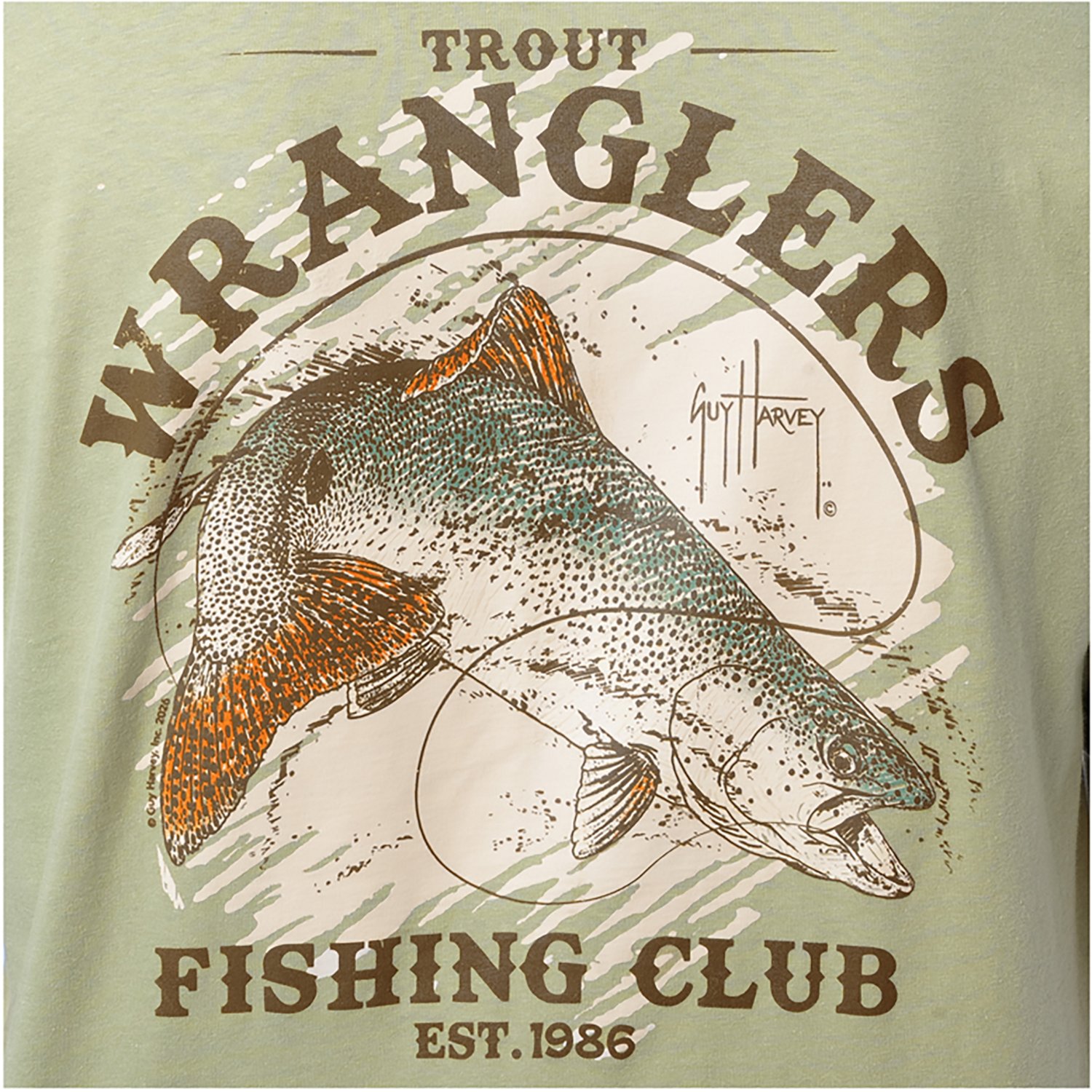 Guy Harvey Men’s Harborlite Trout Wranglers GFX T-shirt - view number 6