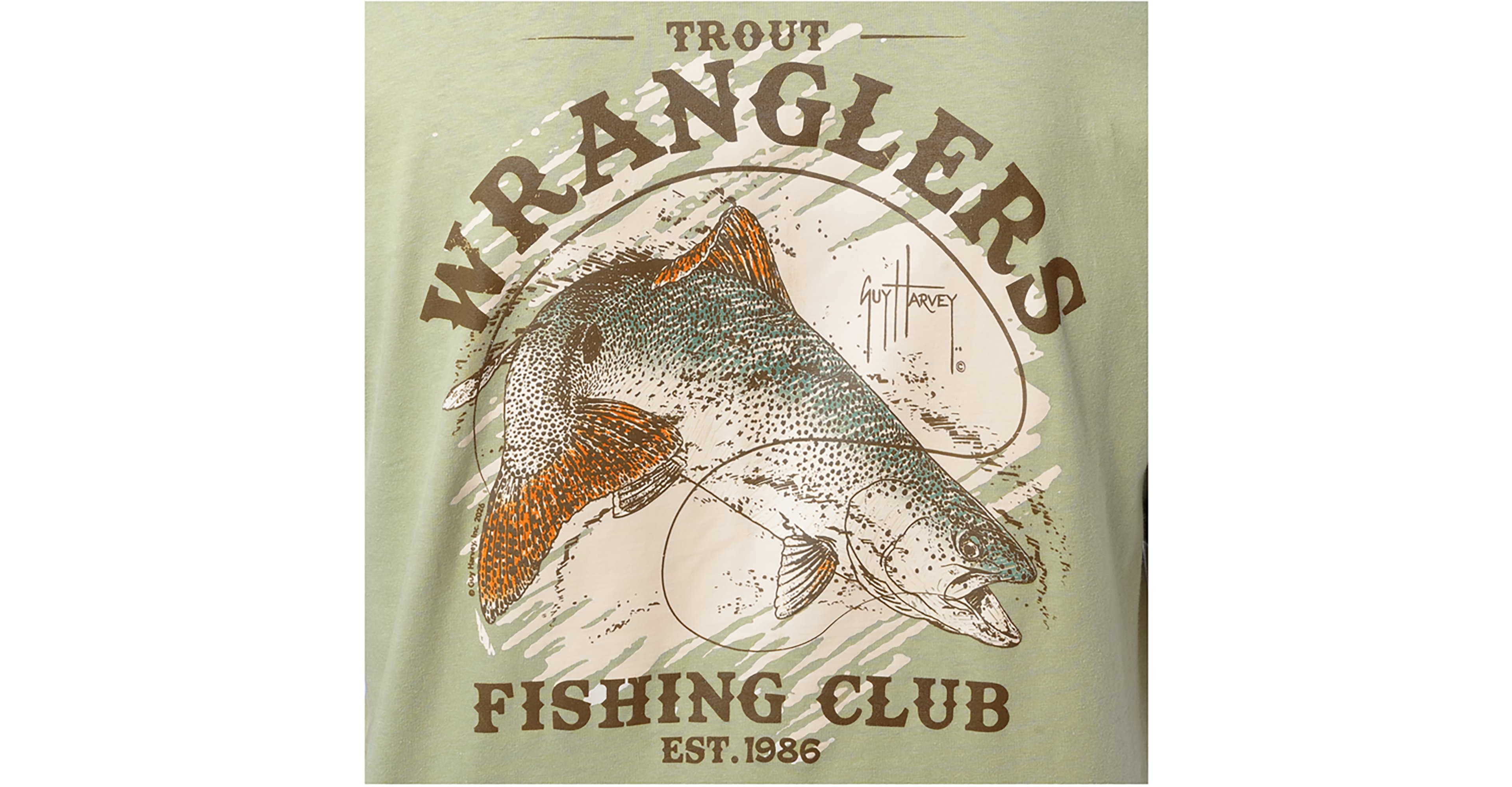Guy Harvey Men’s Harborlite Trout Wranglers GFX T-shirt