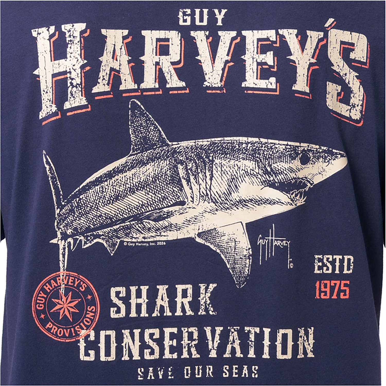 Guy Harvey Men’s Harborlite Mako Conservation GFX T-shirt - view number 6