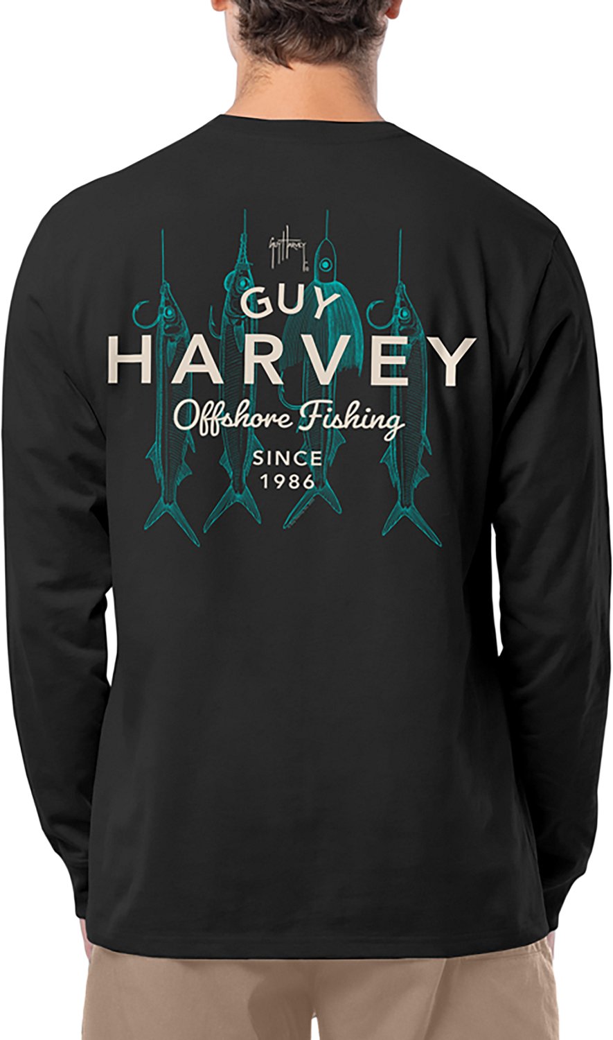 Guy Harvey Men’s Harborlite Rig Masters GFX Long Sleeve T-shirt - view number 3