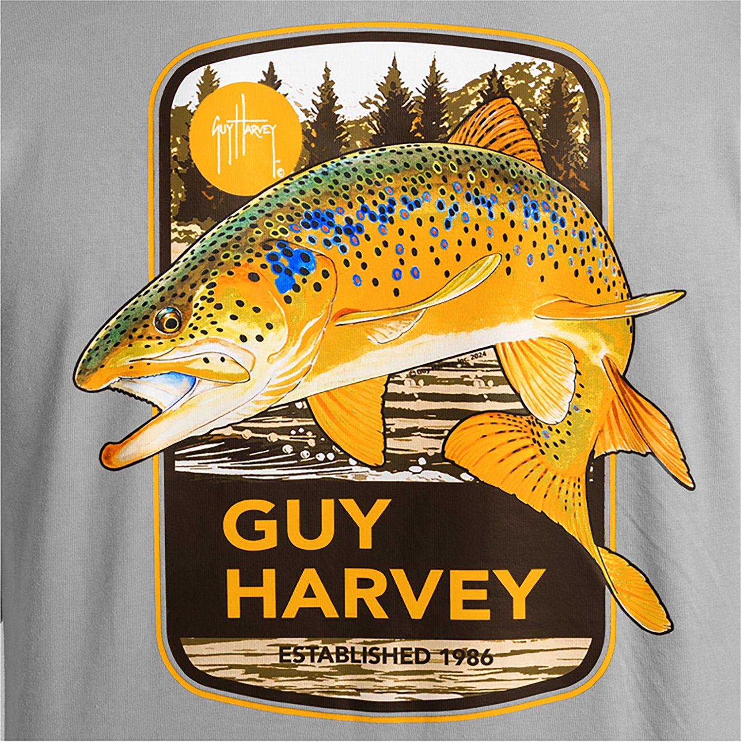 Guy Harvey Men’s OG Brown GFX T-shirt - view number 5
