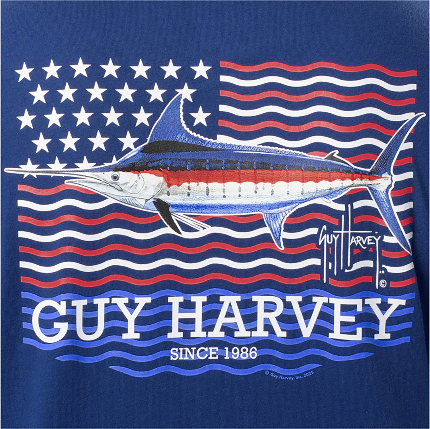 Guy Harvey Men’s OG Liberty Marlin GFX T-shirt - view number 6
