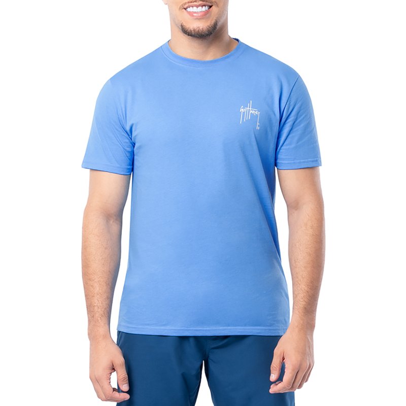 Guy Harvey Redfish Tailing OG Short-Sleeve T-Shirt - Azure Blue