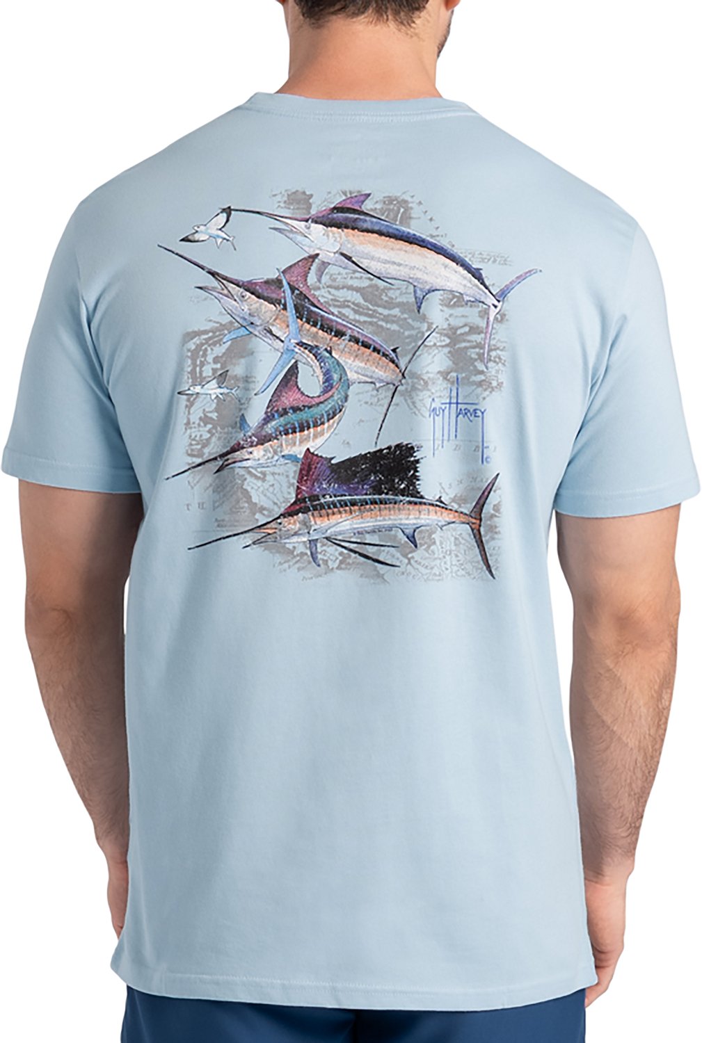 Guy Harvey Men’s OG Bill Collector GFX Pocket T-shirt - view number 3