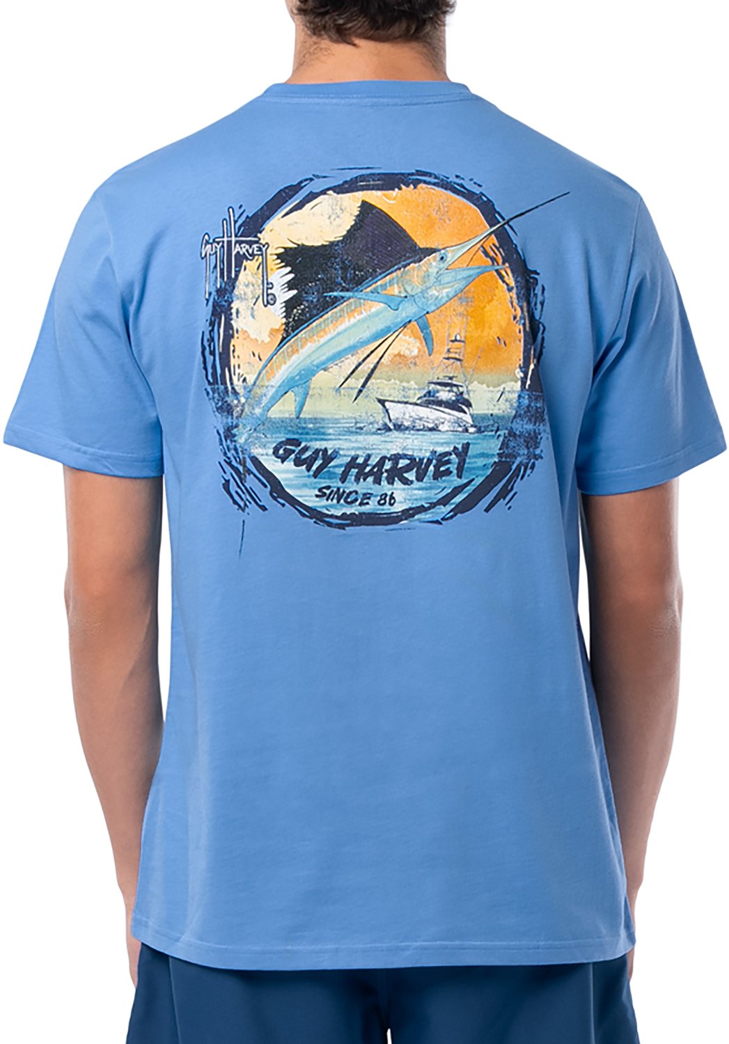 Guy Harvey Men’s OG Sunset GFX Pocket T-shirt - view number 3