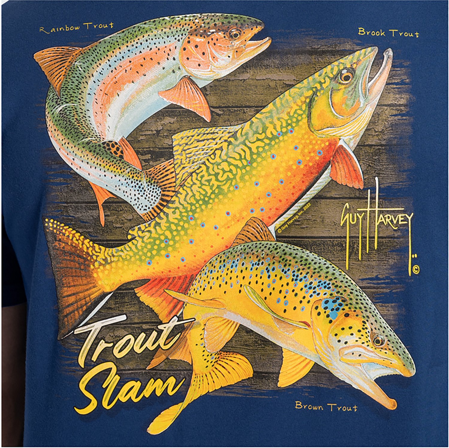 Guy Harvey Men’s OG Trout Slam GFX Pocket T-shirt - view number 6