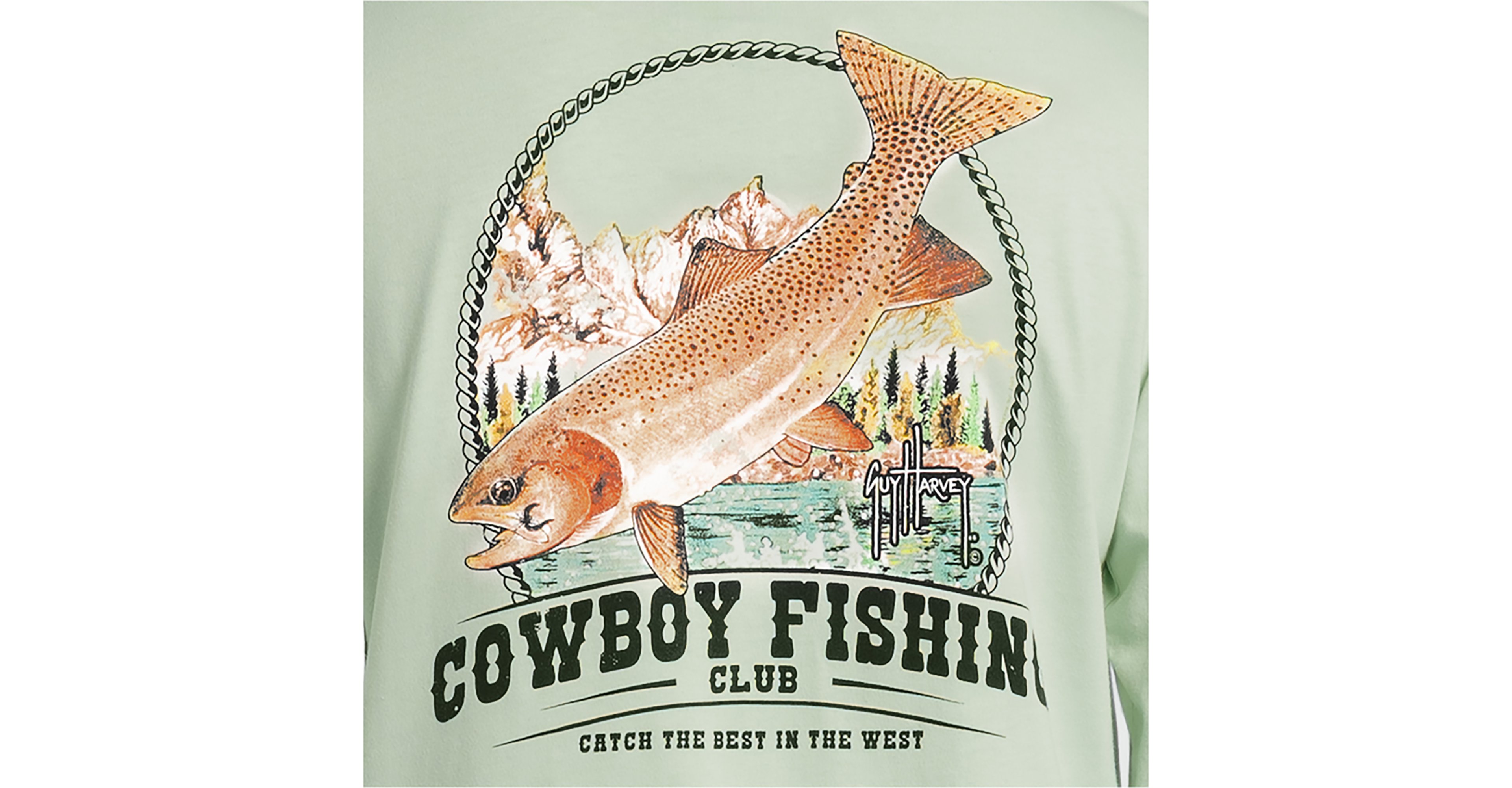 Guy Harvey Men’s OG Cutthroat GFX Long Sleeve Pocket T-shirt