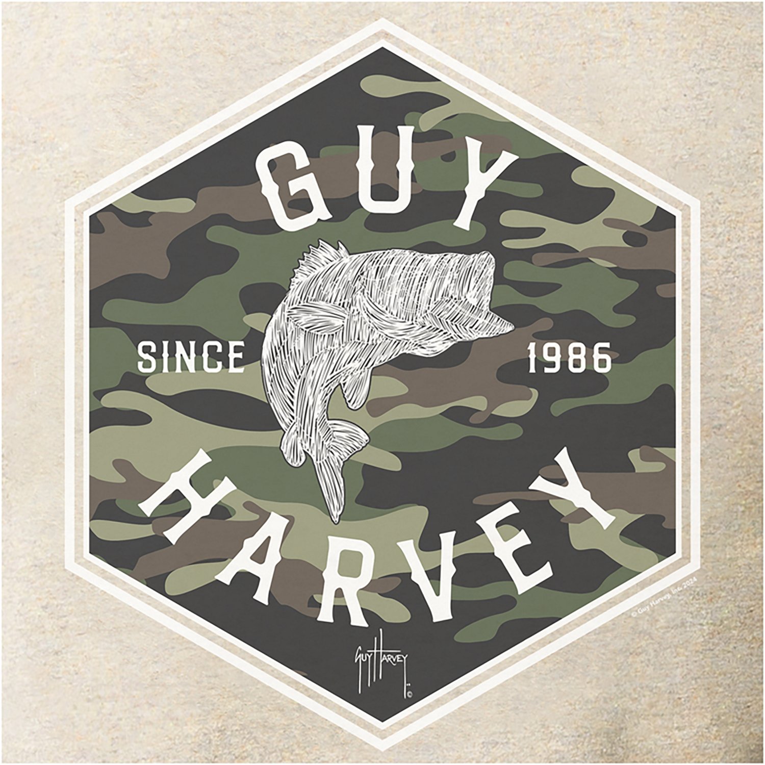 Guy Harvey Men’s OG Threadcycled Camo Hex GFX T-shirt - view number 6