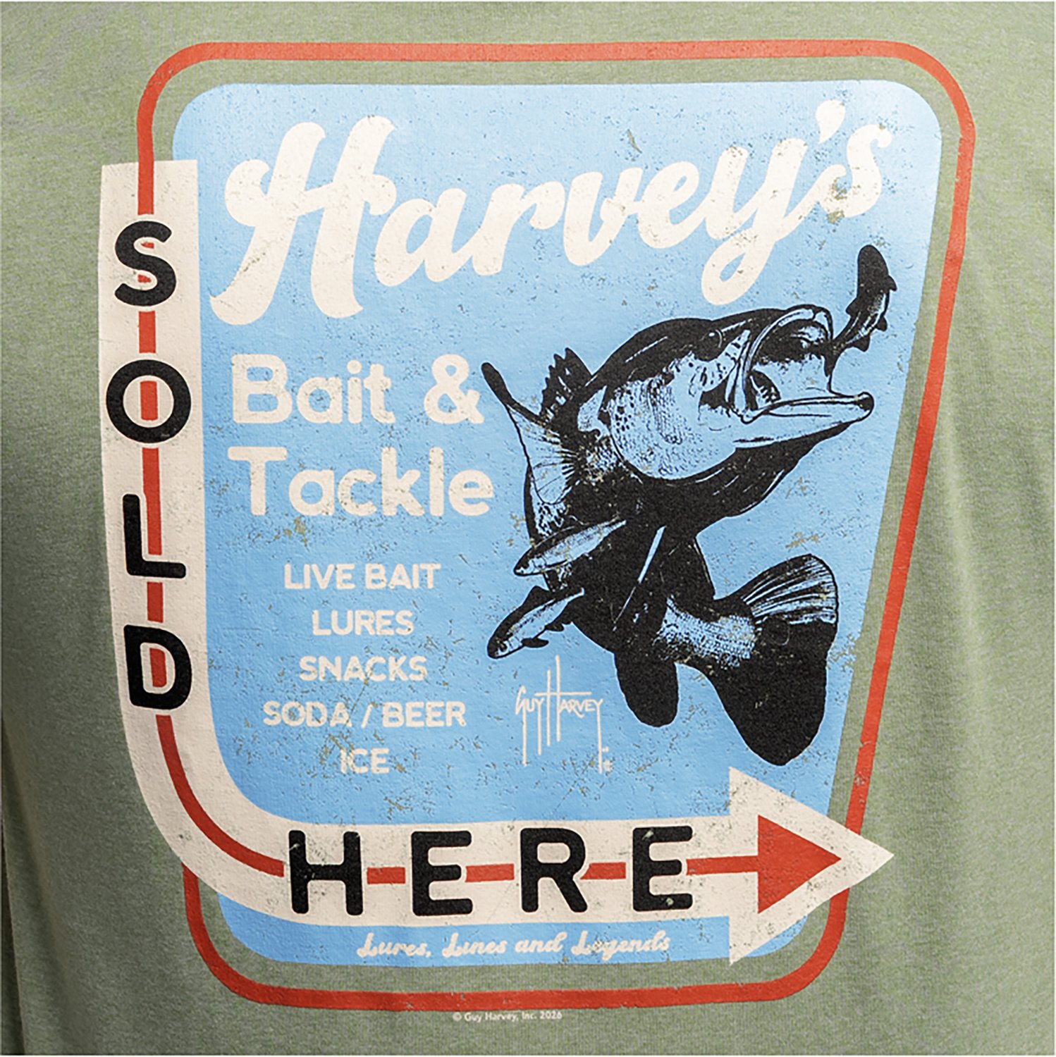 Guy Harvey Men’s OG Threadcycled Vintage Tackle GFX T-shirt - view number 6