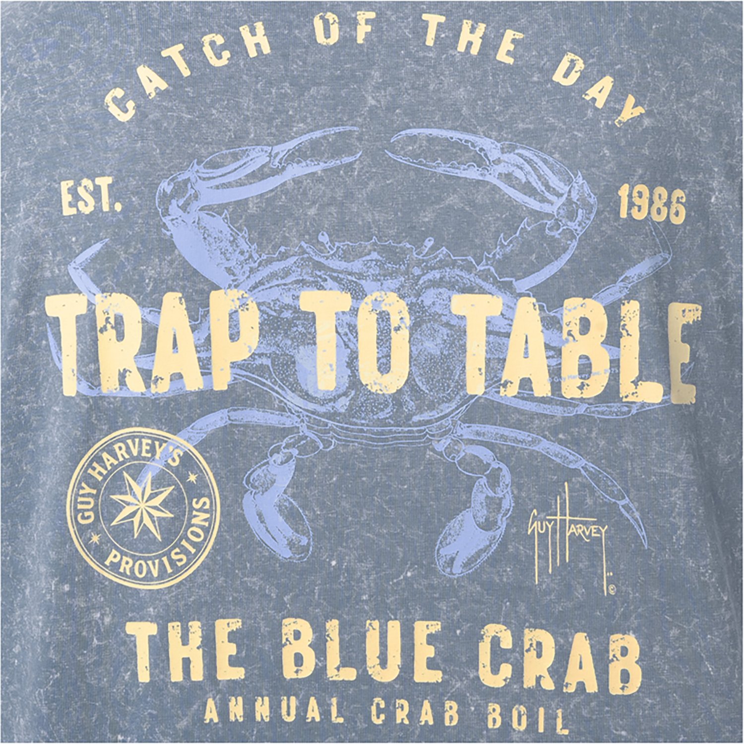 Guy Harvey Men’s Coastal Wash Trap to Table GFX Pocket T-shirt - view number 6