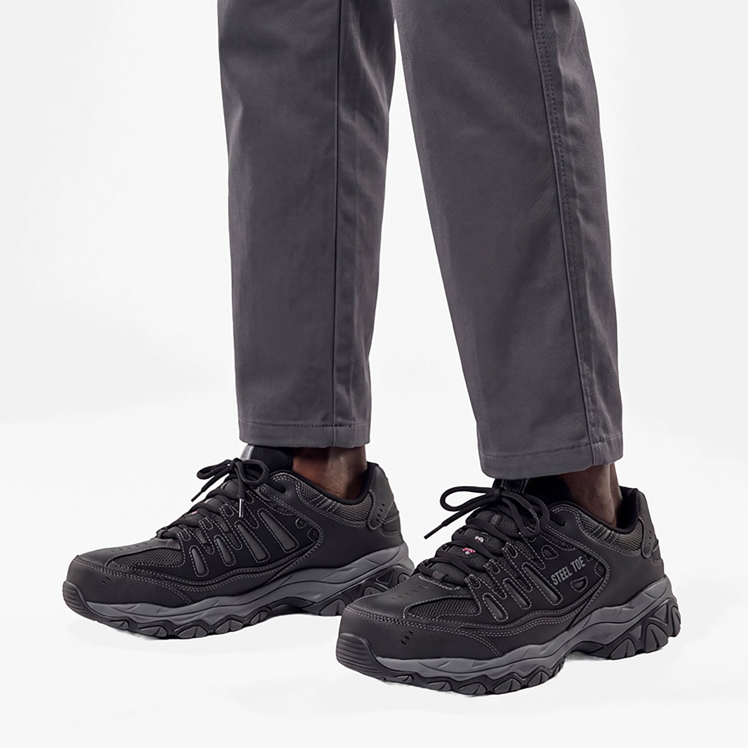 SKECHERS Men's Relaxed Fit Cankton Lace Steel Toe Work Shoes                                                                     - view number 6