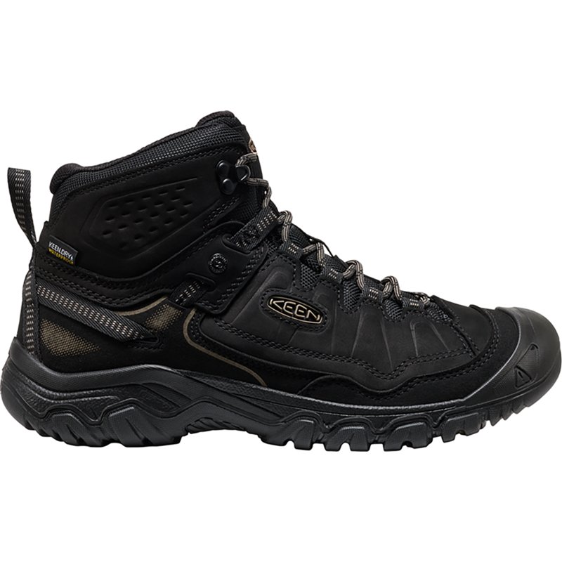 KEEN Men's Targhee IV Mid Waterproof Hiking Boots, Size 9, Black/Black/Black