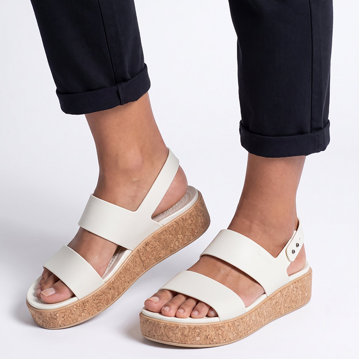 Crocs Women’s Brooklyn Low Wedge Cork Sandals - view number 8