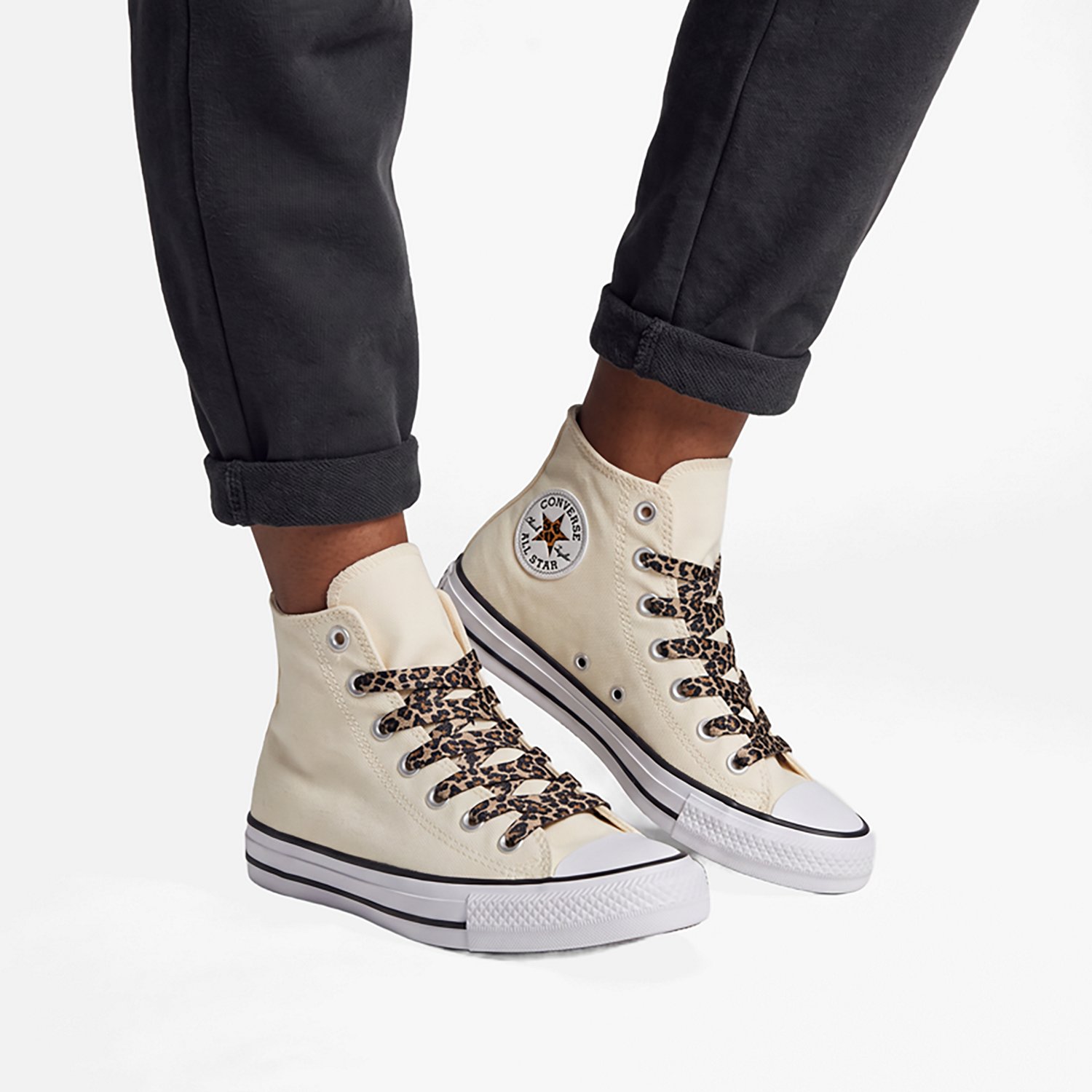 Converse Chuck Taylor All Star Leopard Laces High Top Shoes - view number 5