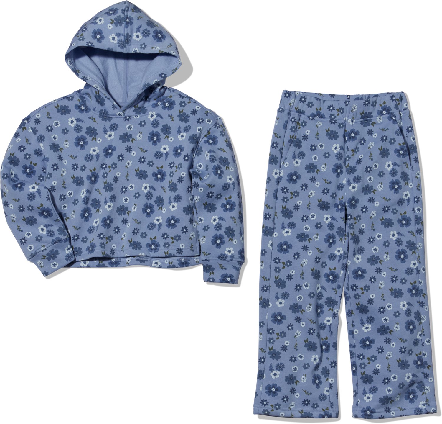 BCG Girls' 4-6X Floral All Over Print Hoodie Set