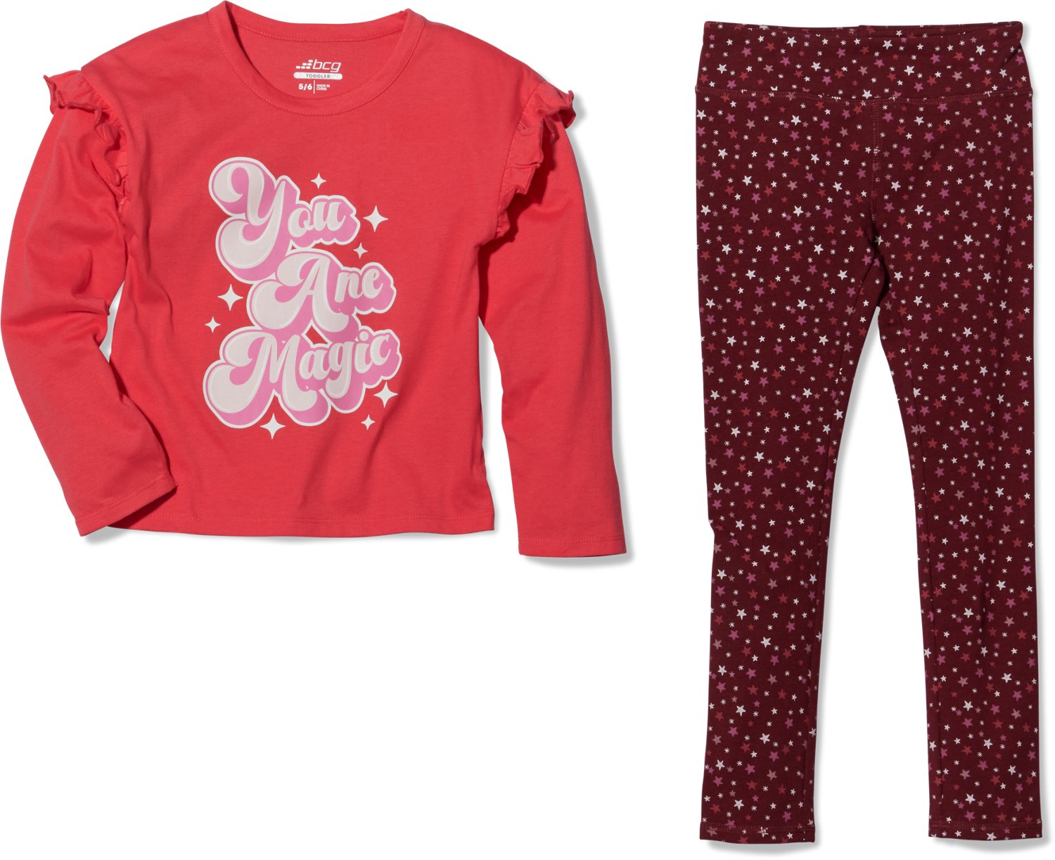 BCG Toddler Girls' 2T-4T Ruffle Pullover and Legging Set