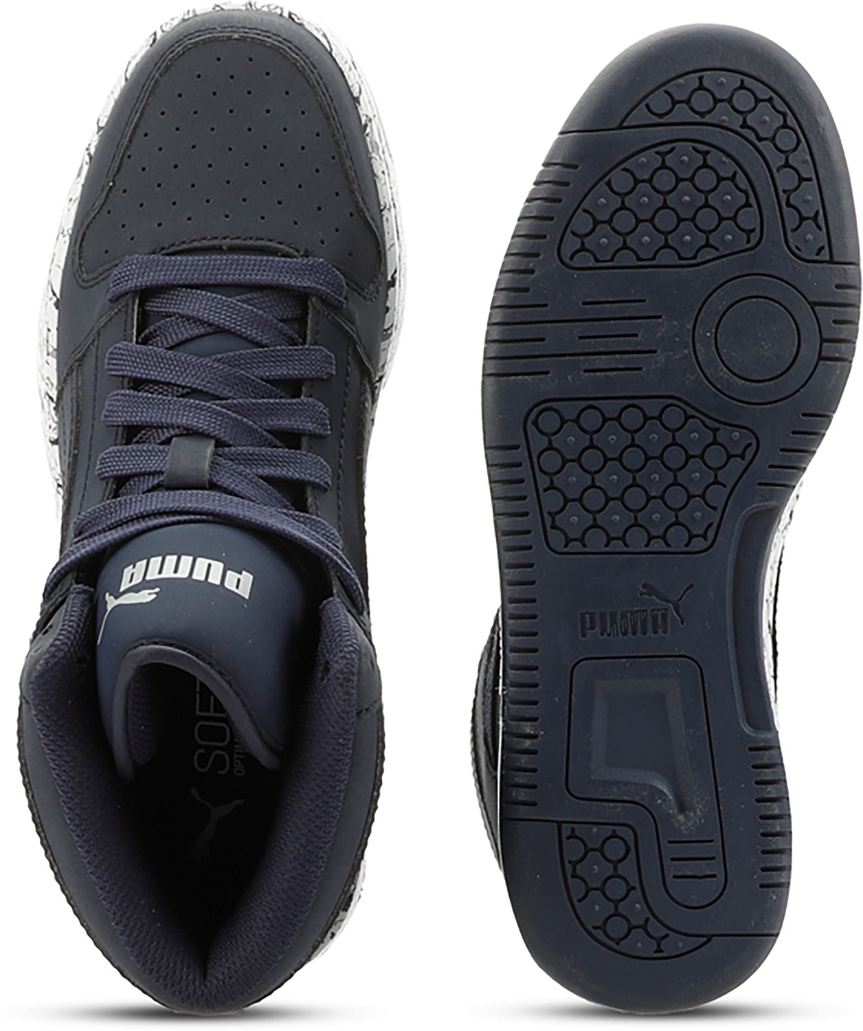 PUMA Kids' Rebound LayUp NBK Marble Basketball Shoes - view number 5